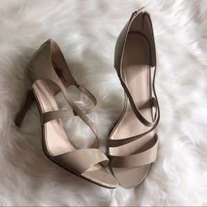 Nine West Nude Heels Sandals Size 11